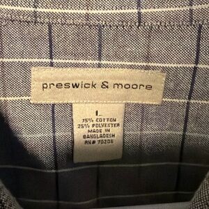 Preswick & Moore Checkered Shirt in Black and Gray